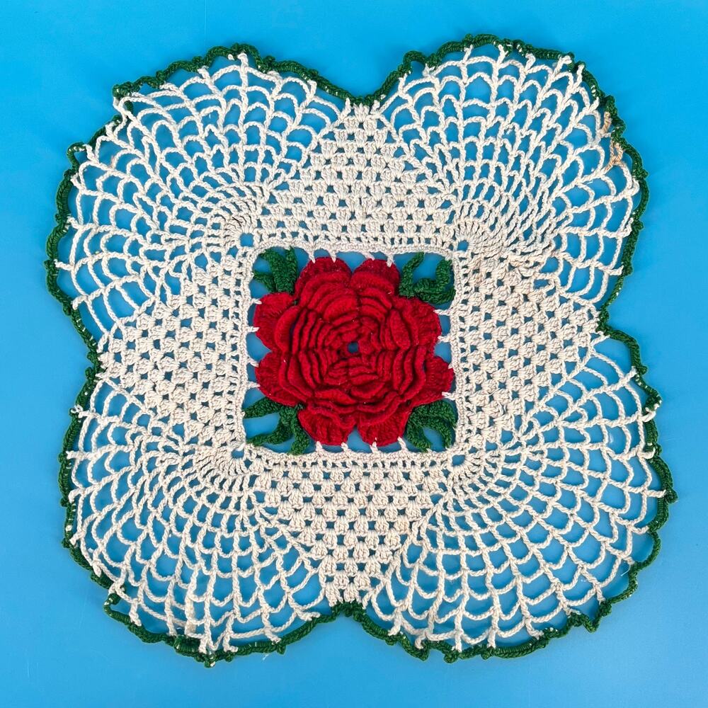 70s Crochet Doily Cottage 1970s Vintage